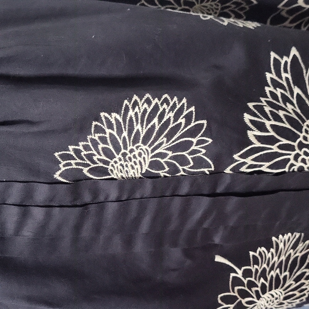 Anthropologie Floreat Dress Spaghetti Strap Dark Gray Yellow 4 Floral Dressy - Picture 3 of 7